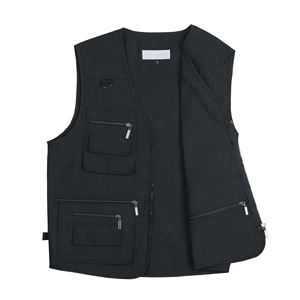 Gilet en jean pour homme avec plusieurs poches, style utilitaire, veste sans manches en jean, gilet de voyage en plein air, tissu en coton durable - Product Image 4