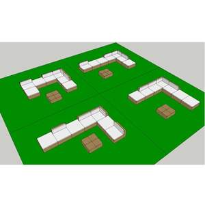 Conjunto de Muebles de Jardín en Color Crema, Blanco y Marrón - Product Image 6