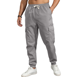 Pantalon Cargo Décontracté Homme 100% Coton Haute Qualité Respirant Léger en Toile avec Fermeture Éclair et Multi-Poches pour l'Extérieur – Vente en Gros - Product Image 1