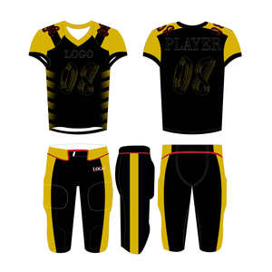 Uniforme de football américain professionnel à étiquette privée, short personnalisable, coutures durables, ensemble en polyester respirant pour les professionnels - Product Image 2