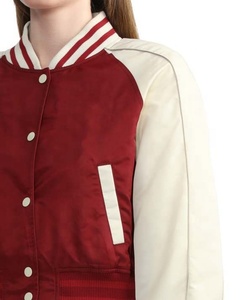 Veste de sport en satin de haute qualité pour femmes, style universitaire, boutonnée, confortable, tendance, élégante, décontractée, pour l'extérieur - Product Image 4