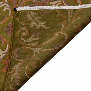 Tapis Damassé Rectangulaire Moderne DECORDEC de Haute Qualité, Motif Floral Ornamental, Couleurs Rouille, Olive, Beige, Taupe, en Laine Écologique Antidérapante - Product Image 5