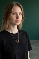 Collier pendentif tulipe en zircon plaqué or 18 carats le plus vendu, chaîne à maillons, bijoux indiens tendance pour femmes, vente en gros pour mariages