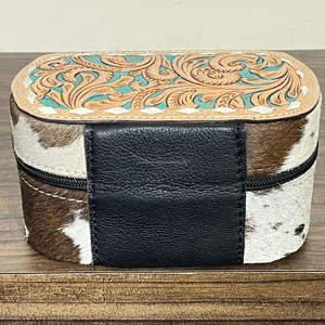 Boîte de rangement pour bijoux en cuir de vachette de haute qualité, luxueuse et artisanale, élégante et personnalisée, pour boucles d'oreilles, colliers et bagues, pour filles - Product Image 5