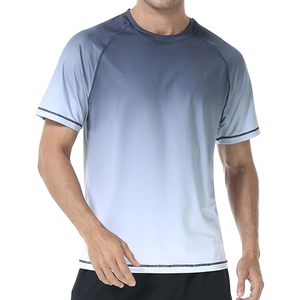 Camiseta de Compresión para Hombre, Protección UV, Manga Corta, Secado Rápido, para Natación y Deportes, con Logotipo Personalizado OEM - Product Image 1