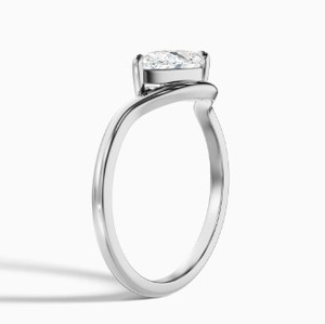 Pear Cut Moissanite Prong Setting 925 Sterling Silver Elegant Engagement <b>Ring</b> Teardrop <b>Dainty</b> Wedding Bridal Jewelry - Product Image 4