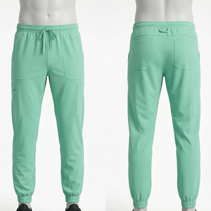 Pantalones Médicos para Hombre, 180 GSM, Tela Elástica de Algodón y Poliéster Premium, Diseño de Bolsillo Tipo Cargo en Magenta, Logotipo Personalizado con Bordado e Impresión - Product Image 6