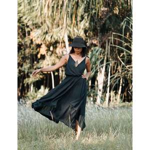 Vestido Maxi Boho Personalizado para Mujer, Color a Elección, Manga Larga, Dobladillo Asimétrico, Cintura Natural, Lavable, 100% Algodón, Ropa Casual de Verano para Vacaciones - Product Image 2