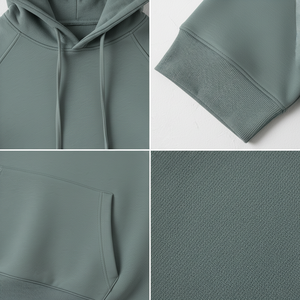 Hoodie streetwear personnalisé à manches courtes, coupe ample, fabricant, services OEM/ODM - Product Image 5