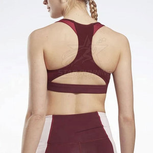 Soutien-gorge de sport respirant et écologique pour femme, grande taille, avec logo frontal, sans bretelles, col en U, coussinets amovibles, séchage rapide - Product Image 5
