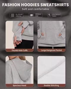 เสื้อฮู้ดผู้หญิงแฟชั่นฤดูหนาว คุณภาพสูง ผ้าฝ้ายลำลอง เป็นมิตรกับสิ่งแวดล้อม ไซส์ใหญ่ ขายส่ง สวมใส่สบาย เนื้อผ้าถักหนานุ่ม - Product Image 6