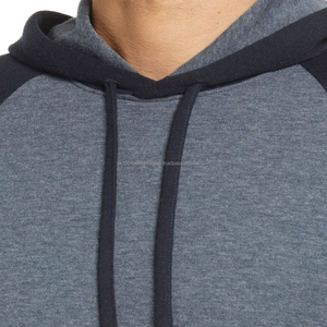 Sweat à capuche en molleton technique en coton pour homme, manches contrastées, nouveau design, 100% coton, uni, épais, chaud, coupe ample, hiver - Product Image 4