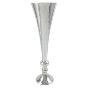 Vase de sol moderne en métal argenté martelé, pot de fleurs décoratif de luxe en aluminium, jardinière haute pour la maison, l'hôtel, les mariages, vases ornementaux - Product Image 3