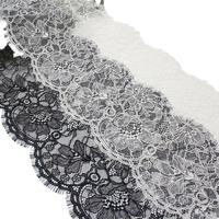 Dentelle en nylon galloon pour cils, 21,5 cm, motif floral tricoté, pour décoration de vêtements, vente en gros, OEM ODM personnalisé