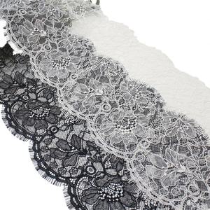 Dentelle française galonée noire de 21,5 cm de large, de haute qualité, prix usine, 100 % nylon, écologique, sexy, vintage - Product Image 3