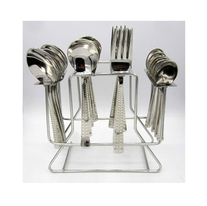 Stainless Steel Classic Design Eco-Friendly Long Handle Mirror Polish Salad Spoon Hanging Stand Adjustable Kitchenware - Product Image 5