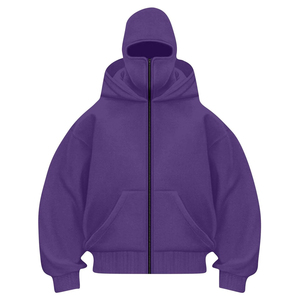Sudadera con Capucha Personalizada para Hombre, 100% Algodón, para Impresión, con Cierre, Gruesa, para Invierno, con Estampado Personalizado de Alta Calidad - Product Image 5