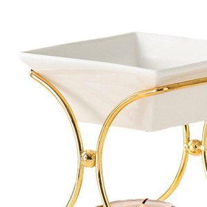 Brûleur à Huile Doré, Diffuseur d'Arômes, Chauffe-Cire Fondante, Support de Bougie Chauffe-Plat pour Parfum d'Ambiance, Spa, Chambre et Décoration de Salon - Product Image 5