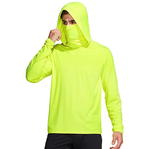 OEM Customized Hooded Rash Guards Fishing Shirts <b>Neck</b> <b>Gaitor</b> UPF50+ Long Sleeve UV Protection Quick Dry Eco-Friendly Breathable - Product Image 1