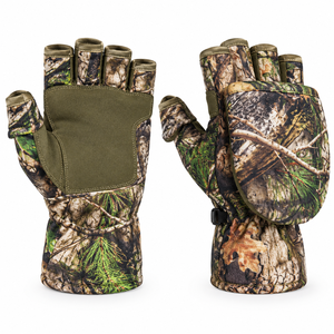 Guantes de tiro unisex de medio dedo, plegables, antideslizantes, con cierre de gancho y bucle, para caza. - Product Image 1