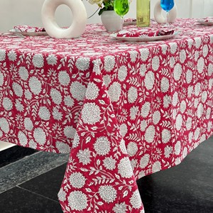 Handmade Modern Style Customizable Pure Cotton <b>Tablecloth</b> Beautiful Indian Farmhouse <b>Wedding</b> Home Hotel Party - Product Image 2