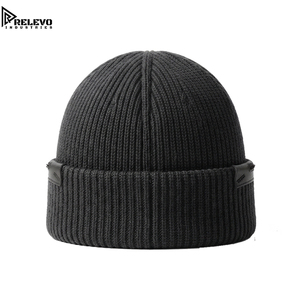 Gorro de Invierno Unisex Gris Oscuro, Gorro Cálido con Borde, Gorra de Calavera Suave y Elástica, Elegante y Térmica para Ciclismo - Product Image 2