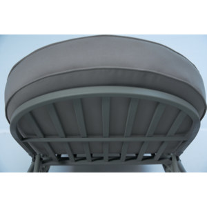Tumbona de cuerda tejida a mano de lujo para exteriores con cojines de Reposabrazos de aluminio ajustables para patio junto a la piscina o tomar el sol - Product Image 3