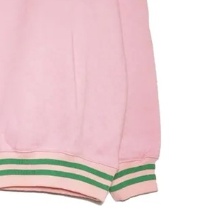 Best Quality Customized Design College Sweatshirt Polyester Cotton Autumn Solid Washed Knitted Jersey with Embroidered Technique - Product Image 2