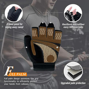 Guantes de gimnasio de medio dedo resistentes para entrenamiento de fuerza, levantamiento de pesas y sesiones de ejercicio intensas - Product Image 5