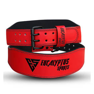 2024 cinturón de entrenamiento de gimnasio de cuero de vaca profesional personalizado cinturones de levantamiento de pesas De cuero resistente de alta calidad seguridad de Fitness reforzada - Product Image 1