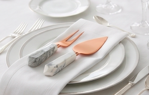 Modern Copper <b>Cheese</b> <b>Knife</b> <b>Set</b> With Marble Handle Durable Dishwasher Safe Serving Tools For Kitchen Use And Hotel Use - Product Image 3