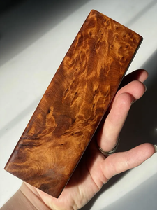 Vintage Slide Top Burl Wood Game Box <b>Dominoes</b> - Product Image 4