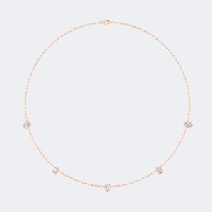 Collier en diamant de laboratoire de 1,50 CTW, taille brillant multi-formes, pour femme, or 9K 14K 18K, luxe, couleur E F, VS VVS, bijoux fins - Product Image 3