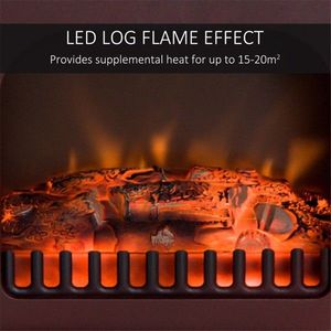 Caminetto Elettrico Moderno da 750W/1500W 22'' con Effetto Fiamma LED - Design in Vetro e Metallo per Interni/Hotel/Camper - Product Image 6