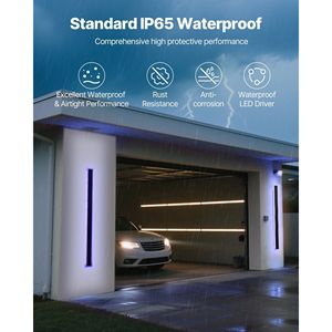 Applique da Esterno Moderne RGB, Confezione da 2, Lunghezza 99,97 cm, 2700K-6000K, Impermeabili IP65, Anti-Ruggine - Product Image 4