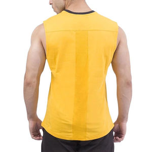 Nouveau débardeur sans manches en pur coton pour homme, idéal pour la musculation et le fitness, avec impression de logo personnalisée - Product Image 4