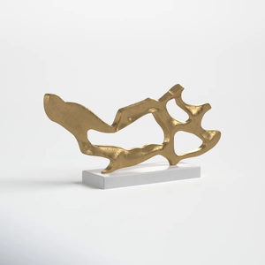 Sculpture en métal doré de luxe, art moderne, ornement décoratif pour la maison, le salon, la table, la décoration intérieure et le bureau à bas prix - Product Image 1