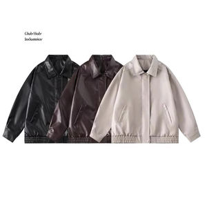 Chaqueta de Motocicleta de Cuero PU para Hombre, Gruesa, Cálida, Resistente al Viento, Nueva Moda de Invierno - Product Image 4