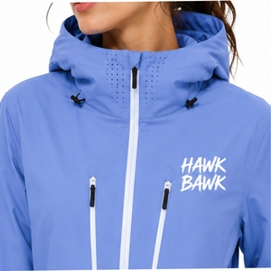 Chaqueta softshell ligera con capucha y cremallera completa para mujer, chaqueta moderna y cómoda para uso al aire libre - Product Image 4