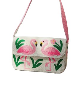 Bolso de Hombro de Lujo con Cuentas, Patrón Geométrico Hecho a Mano, Cartera de Moda para Dama, Cierre de Aro Único, Multicolor, Viaje, Otoño - Product Image 6