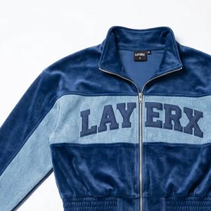 Chaqueta Deportiva Personalizada para Hombre 2026, Estilo Cortavientos, con Parches de Mezclilla Lavada al Ácido, Estilo Moderno, con Estampado 3D Brillante - Product Image 5