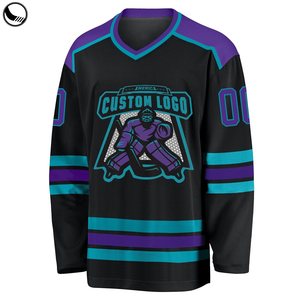 New Popular Plain Ice Hockey Uniform High Quality Best Design Adult Breathable Quick Dry Custom Logo Polyester/Cotton - Product Image 3