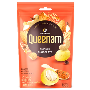 Fabricación al por Mayor y Exportación de Chocolate Puro en Drageas OEM/ODM HALAL 150G, Bocadillos de Nueces de Almendra y Anacardo Cubiertos con Chocolate Shichimi - Product Image 1