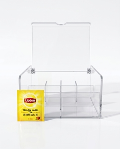 Stylish Modern Acrylic <b>Tea</b> Bag Storage Box Sleek Transparent Design for Eco-Friendly for Effortless Organization Display - Product Image 1