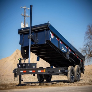 Heavy Duty <b>Farm</b> <b>Trailer</b> Dump <b>Trailer</b> Reinforced Steel Body Dual Axle Utility Hauling Tandem Axle Dump Cart with Motor & Gear - Product Image 2