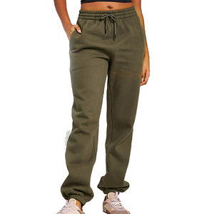 Wholesale Custom 100% Cotton Fleece Loose Fitness Sports Wear Thick Baggy Jogger Pants Quick Dry Woman's Sweatpants for Women - Product Image 5