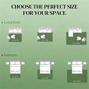 Tappeti Stampati per Soggiorni e Camere da Letto, Adatti come Tappeti e Set per Copertura Pavimenti - Product Image 4