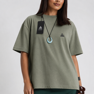 Camiseta de mujer de alta calidad 100% algodón con cuello redondo, logotipo impreso personalizado, lavado tie-dye, estilo holgado para verano. - Product Image 5