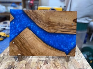 Wood-Resin Tray Luxury Dining <b>Table</b> Home Decor Food Surf Tray <b>Kitchen</b> Gift Ramadan Diwali Wedding Modern Design Shape - Product Image 3