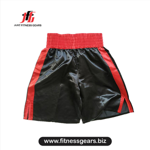 Shorts de boxe bleus pour hommes, vêtements d'arts martiaux durables, shorts 100% polyester, coupe classique, taille adulte. - Product Image 1